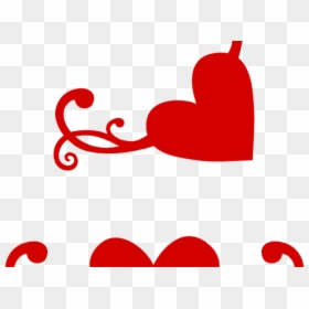 Love Frame Clipart Corner - Valentines Cupids, HD Png Download - corner flourish png