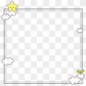 #soft #baby #messy #cloud #clouds #star #stars #overlay - Transparent Cute Border Png, Png Download - baby border png