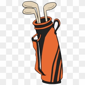 How To Draw Golf Club Bag - Draw A Golf Bag Easy, HD Png Download - golf bag png
