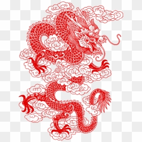 #chinese #asian #dragon #papercut #chinesedragon #ftestickers - Chinese Dragon Outline Png, Transparent Png - asian dragon png
