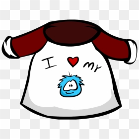 Shirts Clipart Old Tshirt - Club Penguin I Love Puffle T Shirt, HD Png Download - cartoon shirt png