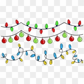 How To Draw Christmas Lights - Easy How To Draw Christmas Lights, HD Png Download - christmas light bulb png