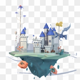 Cartoon Fairytale Castle Building Pattern Element - Vector Graphics, HD Png Download - fairytale png