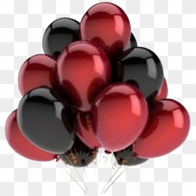 Balloons Red Black Redandblack Redandblackballoons, HD Png Download - black balloons png