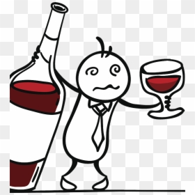 Red Wine Drawing - Man Drinking Wine Drawing, HD Png Download - pouring wine png