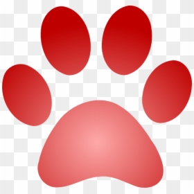 Transparent Dog Paw Print Clipart - Purple Tiger Paw Print No Background, HD Png Download - red gradient png