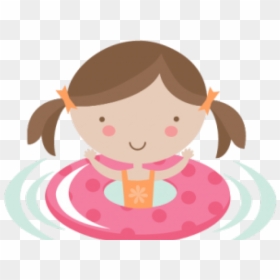 Pool Clipart Girl - Little Girl Swimming Clipart, HD Png Download - swimming clipart png