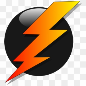 Lightning Bolt Exclamation Point Clipart , Png Download - Blue And Yellow Lightning Bolt, Transparent Png - orange lightning png
