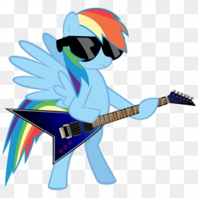 Absurd Res, Artist - Fluttershy And Rainbow Dash Guitar, HD Png Download - cartoon guitar png