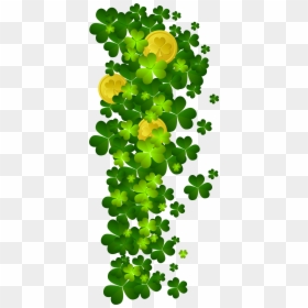 St Patricks Shamrock With Coins Png Clipart - St Patricks Gold Coins, Transparent Png - st patricks png