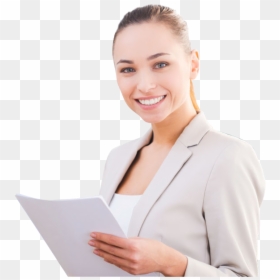 Beautiful Smiling Business Woman With Tablet Computer - Smiling Woman With Computer Png, Transparent Png - beautiful woman png