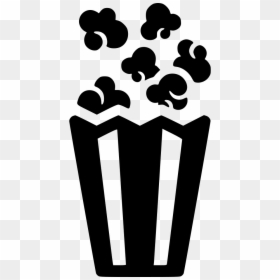 Popcorn Icon Png - Transparent Popcorn Black And White, Png Download - popcorn vector png