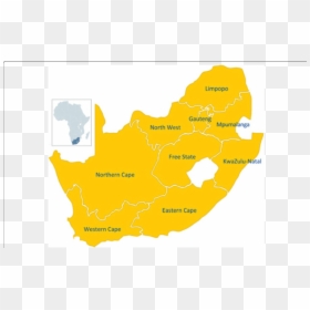 Map Of South Africa , Png Download - Cape Town Johannesburg Durban, Transparent Png - map of africa png