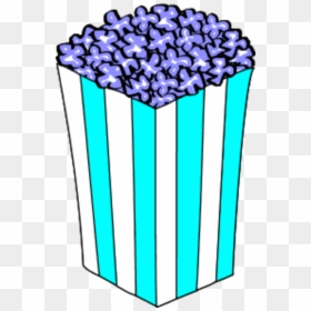 Popcorn In A Box - Popcorn Blue Clipart, HD Png Download - popcorn vector png