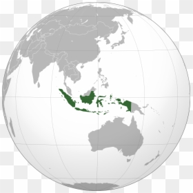 Indonesia On The Globe, HD Png Download - peta indonesia png