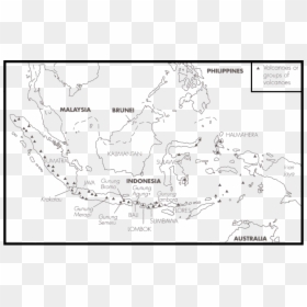 Indonesia"a Volcanoes No - Map, HD Png Download - peta indonesia png