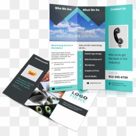 Trifold Brochure Mockup Psd Free, HD Png Download - brochures png