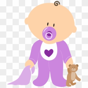 Transparent Baby Bottle Clipart Png - Baby With Pacifier Clipart, Png Download - baby pacifier png