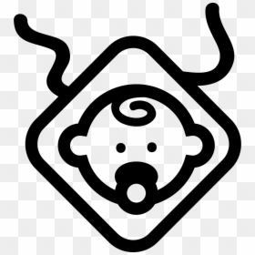 Baby With Pacifier Sign And Lines - Icono Chupon, HD Png Download - baby pacifier png