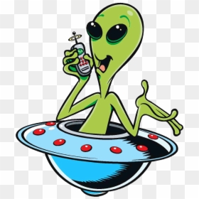 Free Alien Clipart Space Aliens Free Animations Clipart - Cartoon Alien In Spaceship, HD Png Download - alien eyes png