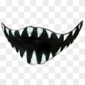 #halloween #scary #mask #teeth #monster #cool #black - Monster Teeth Aesthetics, HD Png Download - scary monster png