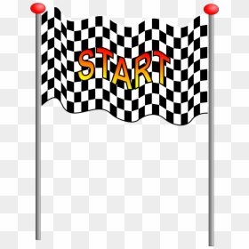 Start Clipart Png, Transparent Png - checkered flag banner png
