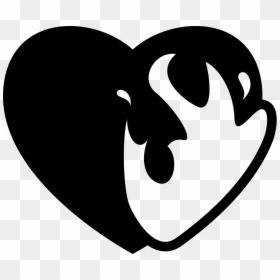 Heart On Fire - Black Heart Png Fire, Transparent Png - black fire png