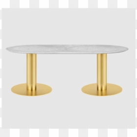 0 Dining Table Elliptical Table With Brass Base, HD Png Download - kitchen table png