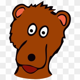 Bear, Child, Head, Young, Face, Happy, Cute, Brown - Cartoon Face Of Happy Bear, HD Png Download - wow face png