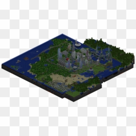 Minecraft City Map, HD Png Download - future city png