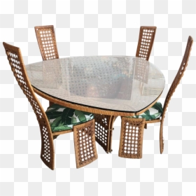 Sophisticated Danny Ho Fong Rattan & Wicker Dining - Dining Room, HD Png Download - kitchen table png