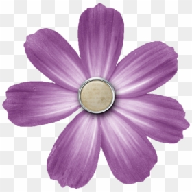 Png Transparent Purple Flower - Scrapbook Png Flower, Png Download - lavender flower png