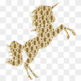 Horse Unicorn Silhouette Clip Art - Gold Unicorn Transparent Background Clipart, HD Png Download - gold unicorn png