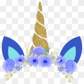 #crown#bynisha #unicorn #blue #glitter #gold #sticker - Sticker, HD Png Download - gold unicorn png