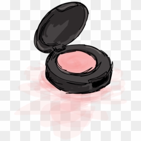 A Round Compact Of Pink Blush - Eye Shadow, HD Png Download - blush.png