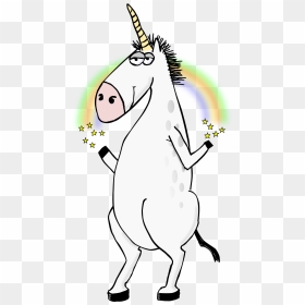 Cartoon Unicorn Standing Up, HD Png Download - gold unicorn png