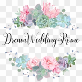 Dream Wedding In Rome - Transparent Watercolor Flower Border, HD Png Download - wedding arch png