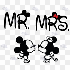 Kisses Clipart Minnie Mouse - Mickey Y Minnie Vector, HD Png Download - mr and mrs png