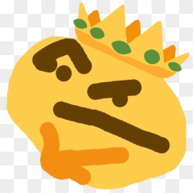 Thinking Face Meme Png - Thinking Emoji Distorted Png, Transparent Png - shocked face emoji png