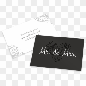 Mr & Mrs Card Template Preview - Calligraphy, HD Png Download - mr and mrs png