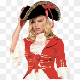 Regal Lady Pirate Hat - Pirate Red Costume Womens, HD Png Download - fancy hat png