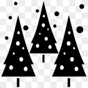 Snowing In Trees - Christmas Tree, HD Png Download - evergreen trees png