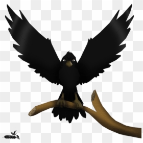 Raven Clipart Animated - Crow Cartoon Png, Transparent Png - raven flying png