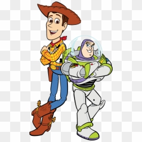 Toy Story Free Party Printables - Woody And Buzz Lightyear Cartoon, HD Png Download - toy story buzz png