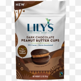 Lily's Dark Chocolate Peanut Butter Cups, HD Png Download - melted chocolate png