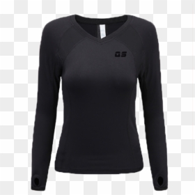 Download Long Sleeve Running - Bella Canvas Women's Flowy Long Sleeve Tee, HD Png Download - blank t-shirt png