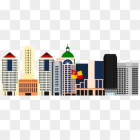 Jpg Black And White City Buildings Clipart - Buildings Icon Png, Transparent Png - building clipart png