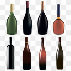 Bottles, Wine, Alcohol, Drink, Glass, Champagne - Glass Bottle, HD Png Download - alcohol bottles png