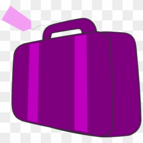 Clip Art At Clker - Purple Suitcase Clipart, HD Png Download - suit case png