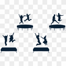 Jumping Silhouette Trampoline - Jumps Trampoline Transparent Background, HD Png Download - man jumping png